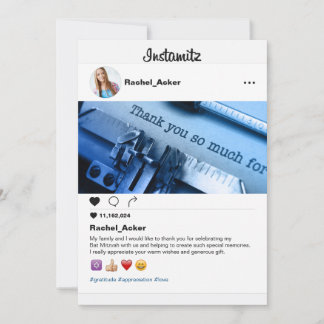 Foto Sociale Media Bat Mitzvah of Bar Mitzvah Bedankkaart