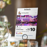 Foto Sociale Media Bat Mitzvah of Bar Mitzvah Kaart<br><div class="desc">Foto delen sociale media Bat Mitzvah of Bar Mitzvah tabel nummer kaart. Dit tafelnummerkaartontwerp is gemaakt om veel te lijken op een app voor het delen van foto's of video's op sociale media. Het bevat de "profielfoto" van uw dochter of zoon, samen met een afbeelding dat ze hebben "gedeeld" met...</div>