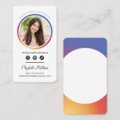FOTO SOCIALE MEDIA instagram headshot cirkel Visitekaartje (Voorkant / Achterkant)