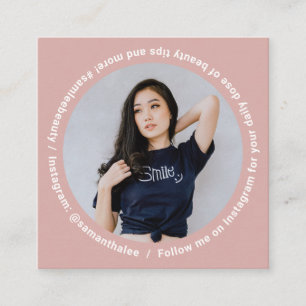 Foto sociale media Instagram modern blush roze Vierkante Visitekaartje