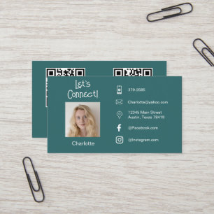 Foto, sociale media OCR-codes, sociale informatie Visitekaartje