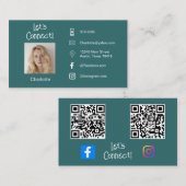 Foto, sociale media OCR-codes, sociale informatie Visitekaartje (Voorkant / Achterkant)