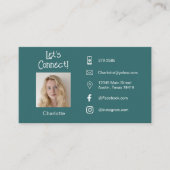 Foto, sociale media OCR-codes, sociale informatie Visitekaartje (Voorkant)