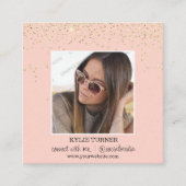 Foto | Sociale media | Perzikglitter | QR-code Vierkante Visitekaartje (Voorkant)