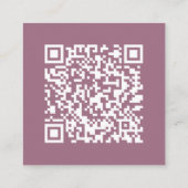 Foto | Sociale media | Roze glitter | QR-code Vierkante Visitekaartje (Achterkant)
