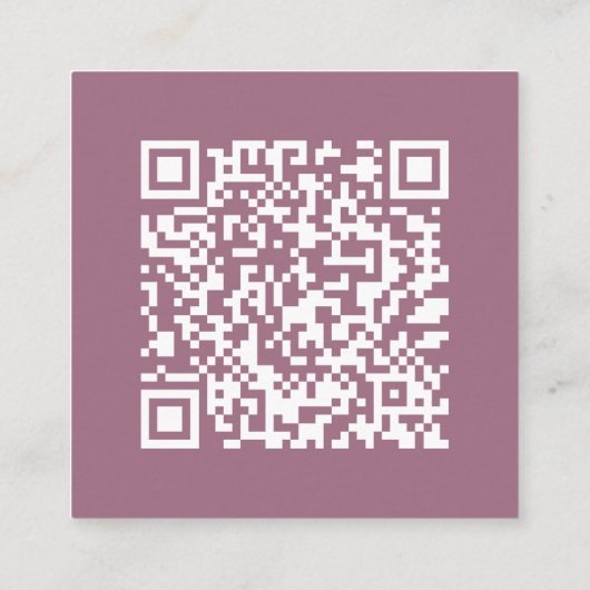 Foto | Sociale media | Roze glitter | QR-code Vierkante Visitekaartje (Achterkant)