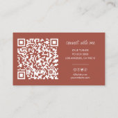 Foto sociale media Rust Gold Glitter QR Code Visitekaartje (Achterkant)