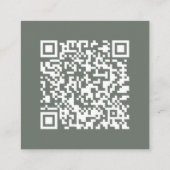 Foto | Sociale media | Sage Glitter | QR-code Vierkante Visitekaartje (Achterkant)