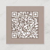 Foto | Sociale media | Tan Glitter | QR-code Vierkante Visitekaartje (Achterkant)