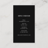 Foto sociale media zwart-wit visitekaartje (Achterkant)