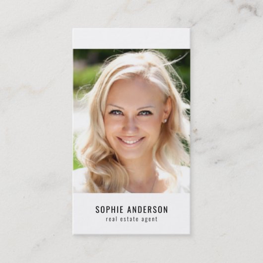 Foto sociale media zwart-wit visitekaartje (Voorkant)