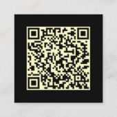 Foto | Sociale media | Zwarte glitter | QR-code Vierkante Visitekaartje (Achterkant)