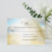 *~* Foto Soft Dune Beach Grass RSVP bruiloft Kaartje (Staand voorkant)