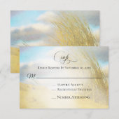*~* Foto Soft Dune Beach Grass RSVP bruiloft Kaartje (Voorkant / Achterkant)