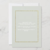 Foto: Soft Mint Foliage Baby shower Invitation Kaart (Achterkant)