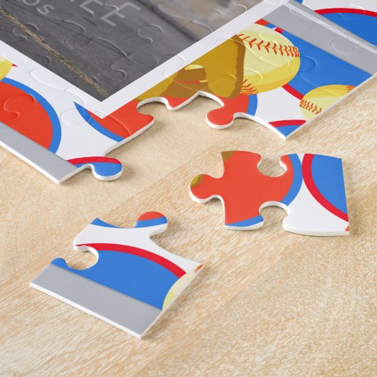 Foto Softball Jigzaag Puzzle Legpuzzel (Zijkant)