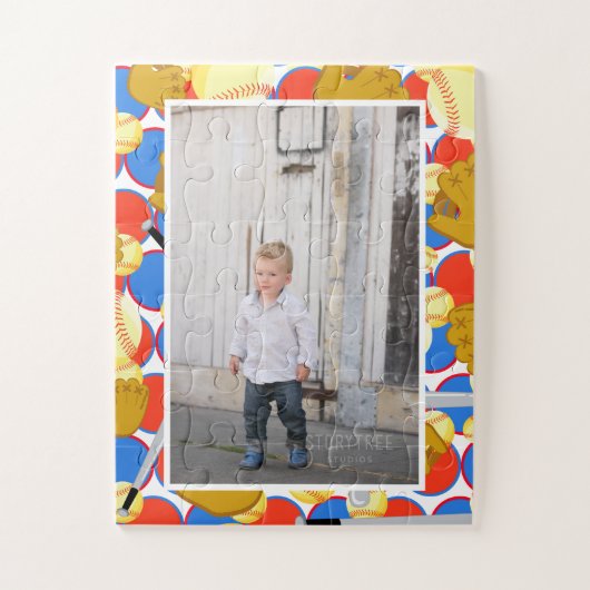 Foto Softball Jigzaag Puzzle Legpuzzel (Verticaal)