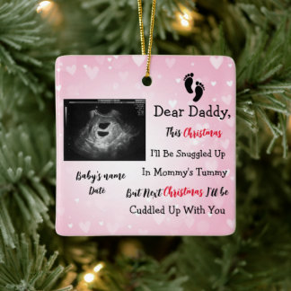 Foto Sonogram Zwangerschap ultrasone aankondiging Keramisch Ornament