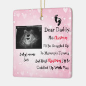 Foto Sonogram Zwangerschap ultrasone aankondiging Keramisch Ornament (Links)