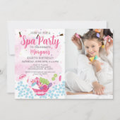 Foto Spa Verjaardagsfeest Uitnodiging (Voorkant)