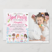 Foto Spa Verjaardagsfeest Uitnodiging (Voorkant)