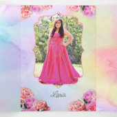 Foto: Spaans Roze Rainbow Quinceanera Drieluik Uitnodiging (Binnenkant midden)