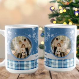 Foto Spaanse Prettig Kerstfeest Elegant Blauw Koffiemok