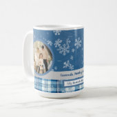 Foto Spanish Feliz Navidad Elegante Azul  Koffiemok (Voorkant links)