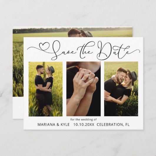 Foto sparen de aankondiging van de bruiloft van de (Voorkant / Achterkant)