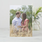 Foto sparen de Aankondiging van de Datum (Staand voorkant)