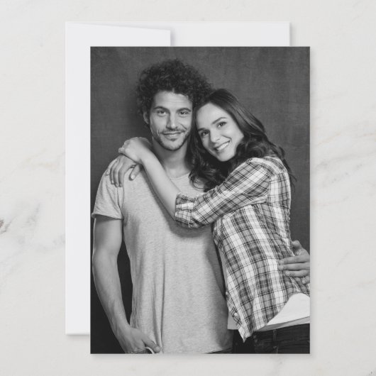 Foto sparen de datum, Indische bruiloft, zwart, go Save The Date (Achterkant)