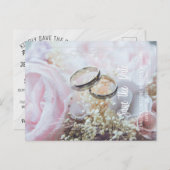 Foto sparen de Datumflorale ringen Aankondigingskaart (Voorkant / Achterkant)