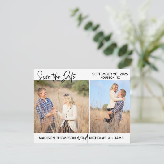 Foto sparen de Kaarten van de Datum met Twee Afbee (Staand voorkant)