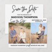 Foto sparen de Kaarten van de Datum met Twee Afbee (Voorkant / Achterkant)