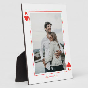 foto speelkaarten hart liefde aas eenvoudig fotoplaat