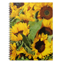 Foto Spiral Notitieboek Yellow Sunflower