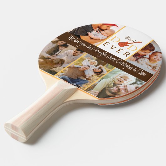 Foto Sport Modern Cool Beste Pap Ooit Vaders Dag Tafeltennisbatje (Voorkant Gekanteld)