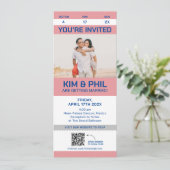 Foto Sport Ticket Uitnodiging Grote Kaart QR Code (Staand voorkant)