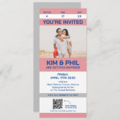 Foto Sport Ticket Uitnodiging Grote Kaart QR Code (Voorkant / Achterkant)