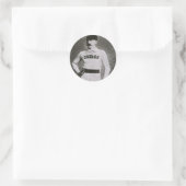  foto, Sports Chicago Baseball Player Ronde Sticker (Tas)