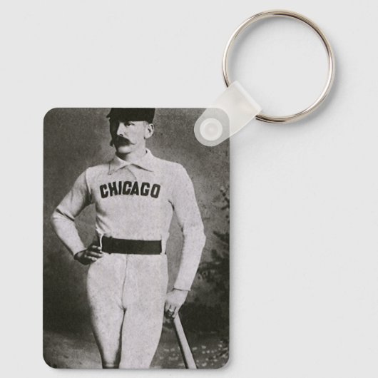  foto, Sports Chicago Baseball Player Sleutelhanger (Achterkant)