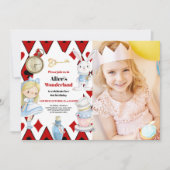 Foto Sprookje Alice in Wonderland Verjaardag Kaart (Voorkant)