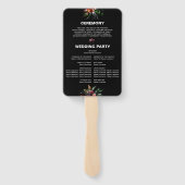 Foto Square Moody Florals Lijst bruiloft feest Handwaaier (Achterkant)