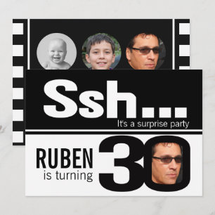 Foto: ssh mannen zwart wit 30 jaar oud 4 foto's kaart