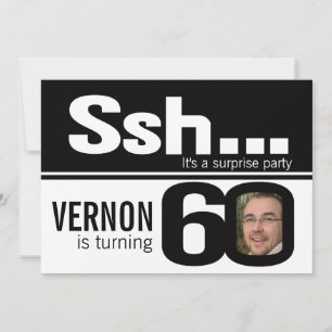 Foto: ssh mannen zwart wit 60ste verjaardag 4 foto kaart