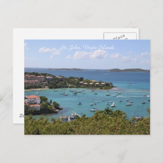 Foto, St. John, Maagdeneilanden, Oceaan, Strand Briefkaart (Voorkant / Achterkant)