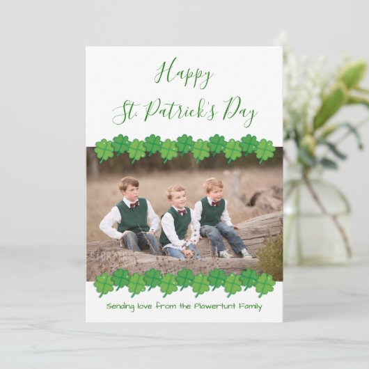 Foto St. Patrick's Day Kaart (Staand voorkant)