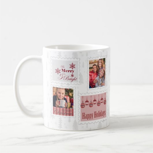 Foto: Stamps Red Grey kerstbomen Koffiemok (Links)