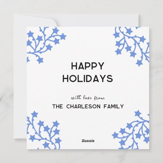 Foto Star Wreath Scandinavische vakantie Kaart (Achterkant)