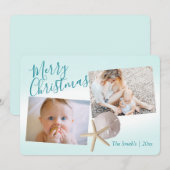 Foto Starfish and Sand Dollar Holiday Feestdagenkaart (Voorkant / Achterkant)